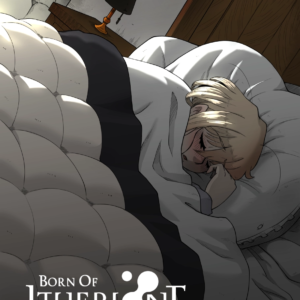Cover of chapter 17 of Born of Itheriont, leiko sleeping in her bed