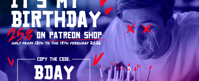 25% discount on patreon shop with code BDAY